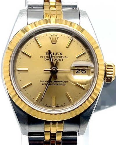 Rolex Lady-Datejust 26MM Champagne Dial Two-Tone Jubilee Bracelet (69173)