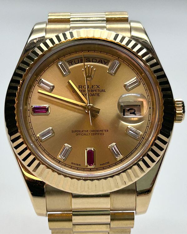 Rolex Day-Date II 41MM Champagne Dial President Bracelet (218238)