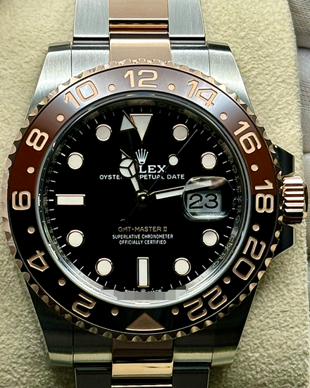 2020 Rolex GMT-Master II "Rootbeer" 40MM Black Dial Two-Tone Oyster Bracelet (126711CHNR)
