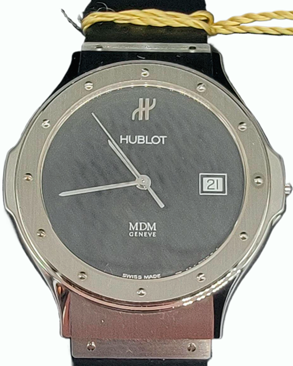 Hublot Classic MDM Geneve 36MM Quartz Black Dial Rubber Strap (1521.1)