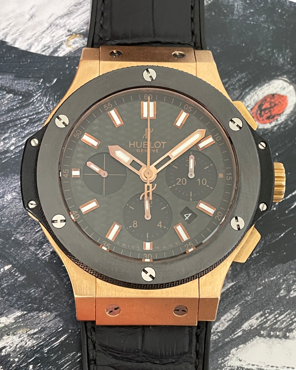 No Reserve - 2012 Hublot Big Bang Evolution Rose Gold Carbon Fiber Dial (301.PM.1780.RX)