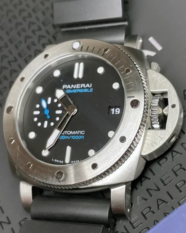No Reserve - 2020 Panerai Submersible 42MM Black Dial Rubber Strap (PAM00973)
