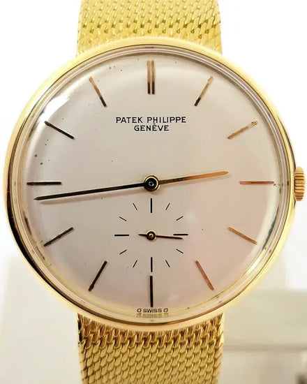 Patek Philippe Vintage 34MM White "Sigma" Dial Yellow Gold Bracelet (3516)
