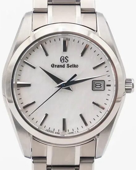 2025 Grand Seiko Heritage "Shinshu" 37MM Quartz White Dial Titanium Bracelet (SBGX355G)