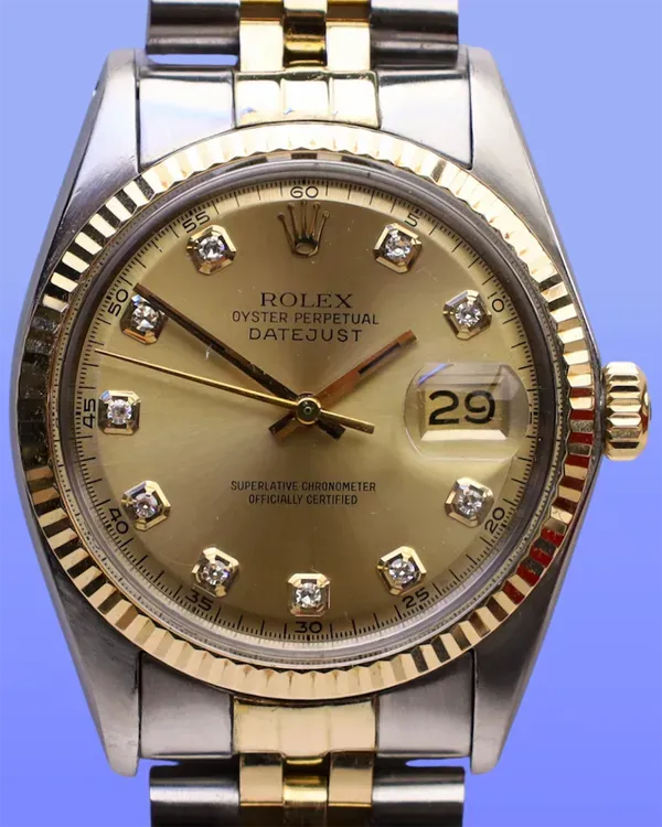 1974 (3.6 Mill Serial) Rolex Datejust 36MM Champagne Dial Two-Tone Jubilee Bracelet (1603)