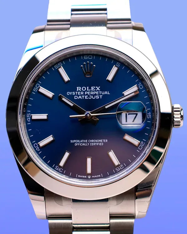 2025 Rolex Datejust 41MM Blue Dial Oyster Bracelet (126300)