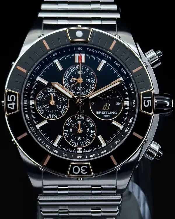 Breitling Super Chronomat Four-Year Calendar 44MM Black Dial Steel Bracelet (I19320251B1A1)