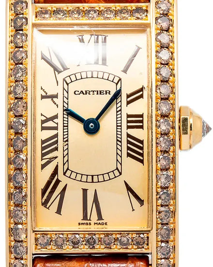 Cartier Tank Américaine 28MM Quartz Cream Dial Leather Strap (WB706431)