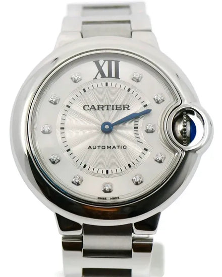 Cartier Ballon Bleu 33MM Silver Dial Steel Bracelet (WE902074)