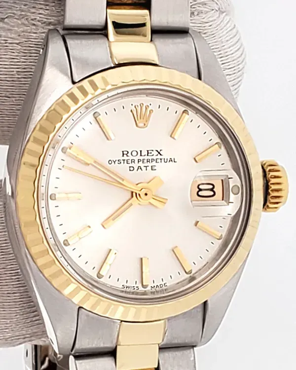 1997 Rolex Lady-Datejust 26MM Silver Dial Two-Tone Oyster Bracelet (6917)