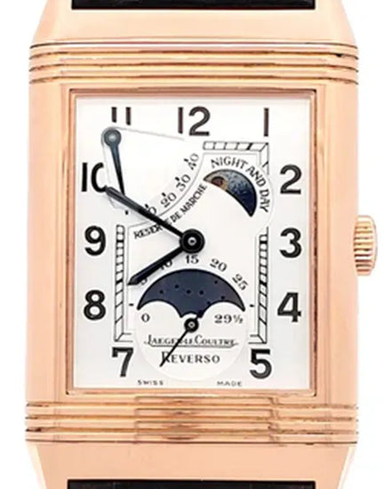 Jaeger-LeCoultre Reverso Sun Moon 26MM White Dial Leather Strap (270.2.63)