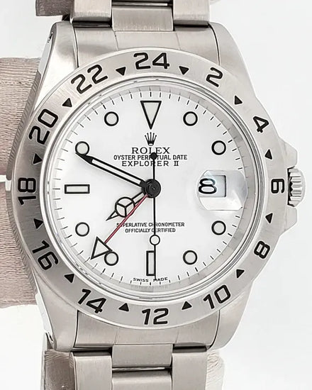 2000 Rolex Explorer II "Polar" 40MM White Dial Oyster Bracelet (16570)