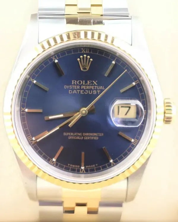 Rolex Datejust 36MM Blue Dial Two-Tone Jubilee Bracelet (16233)