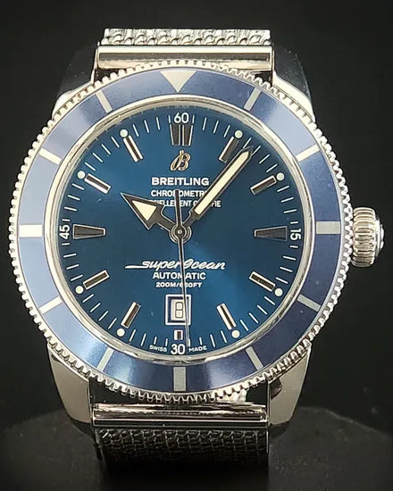 2019 Breitling Superocean Heritage 46MM Blue Dial Steel Bracelet (A1732016/C734)