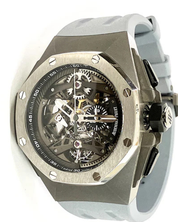 2018 Audemars Piguet Royal Oak Concept 44MM Skeleton Dial Rubber Strap (26587TI.OO.D010CA.01)