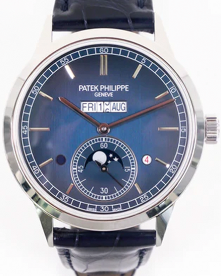 Patek Philippe Perpetual Calendar 41.3MM Blue Dial Leather Strap (5236P-001)
