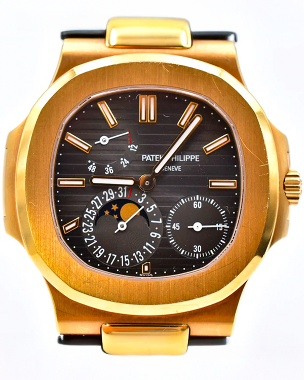 Patek Philippe Nautilus 40MM Brown Dial Leather Strap (5712R-001)