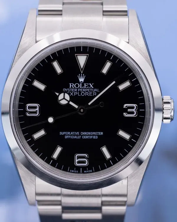 2001 (P Serial) Rolex Explorer 36MM Black Dial Oyster Bracelet (114270)