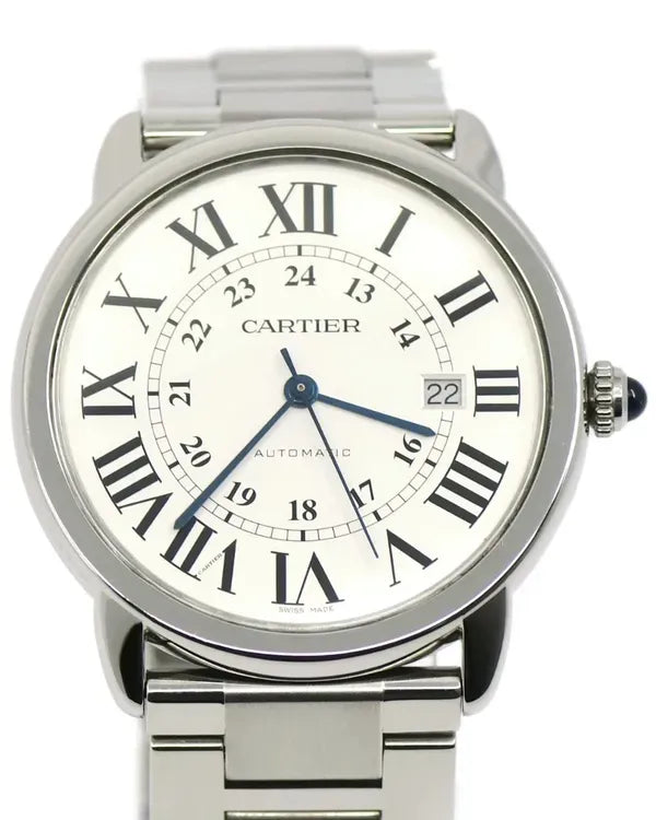 Cartier Ronde De Cartier Solo 42MM Silver Dial Steel Bracelet (W6701011)