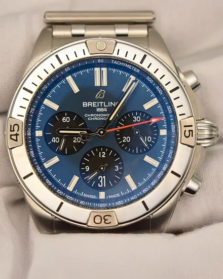 Breitling Chronomat 42MM Blue Dial Steel Bracelet (AB0134101C1A1)