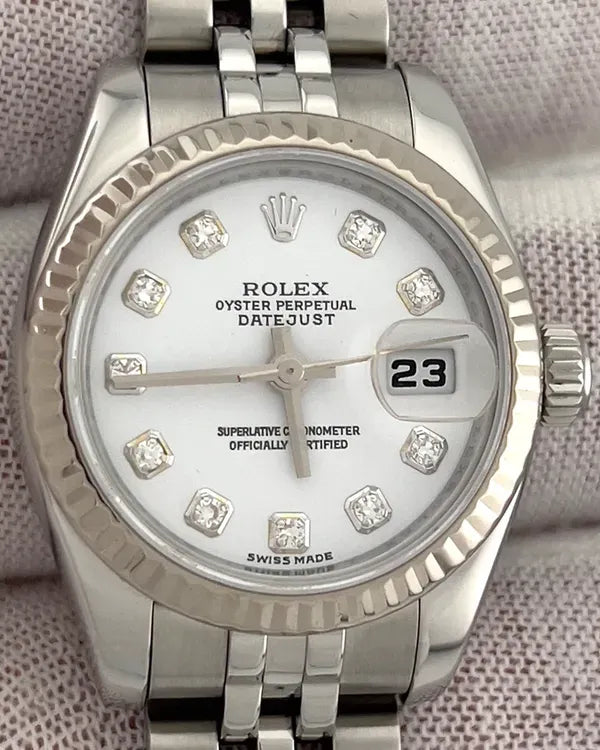 Rolex Lady-Datejust 26MM White Dial Super Jubilee Bracelet (179174)