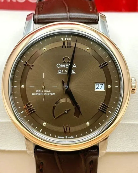 Omega De Ville Prestige 39.5MM Brown Dial Leather Strap (424.23.40.21.13.001)