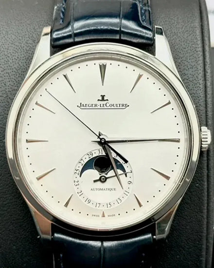 2022 Jaeger-LeCoultre Master Ultra Thin Moon 39MM Silver Dial Leather Strap (Q1368430)
