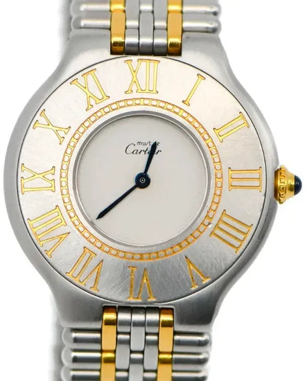 Cartier Must de Cartier 21 31MM Quartz White Dial Two-Tone Bracelet (123000)