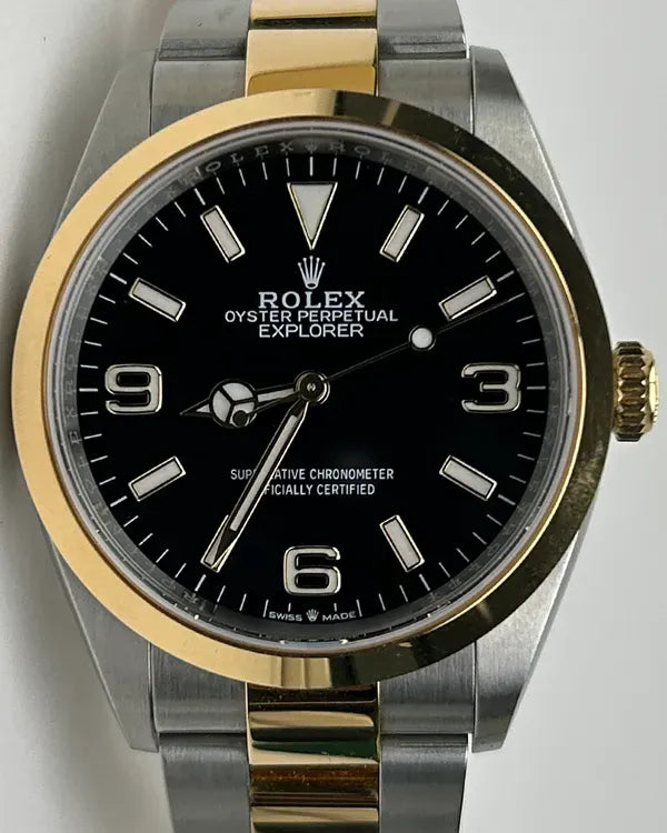 2023 Rolex Explorer 36MM Black Dial Two-Tone Oyster Bracelet (124273)