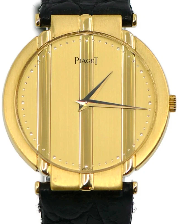 Piaget Polo 31MM Quartz Gold Dial Leather Strap (8673)