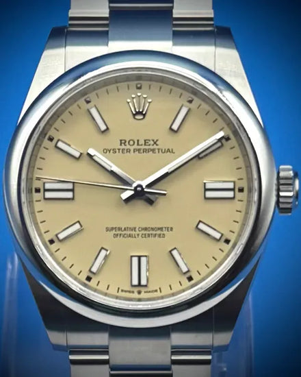 2025 Rolex Oyster Perpetual 41MM Beige Dial Oyster Bracelet (134300)
