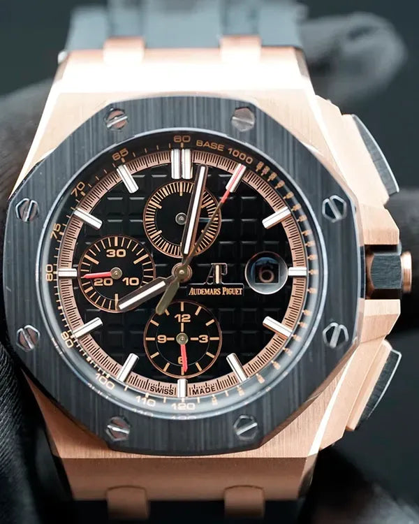 Audemars Piguet Royal Oak Offshore Chronograph 44MM Black Dial Rubber Strap (26401RO.OO.A002CA.02)
