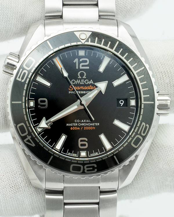 2018 Omega Seamaster Planet Ocean 39.5MM Black Dial Steel Bracelet (215.30.40.20.01.001)