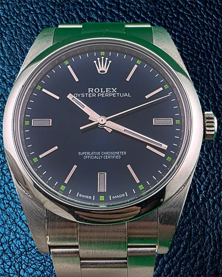 2019 Rolex Oyster Perpetual 39MM Blue Dial Oyster Bracelet (114300)