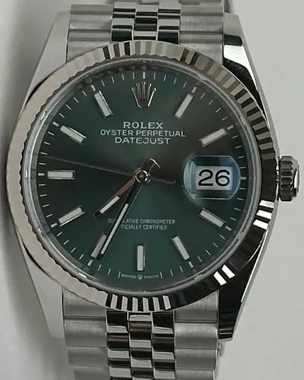 No Reserve - 2025 Rolex Datejust 36MM Green Dial Jubilee Bracelet (126234)