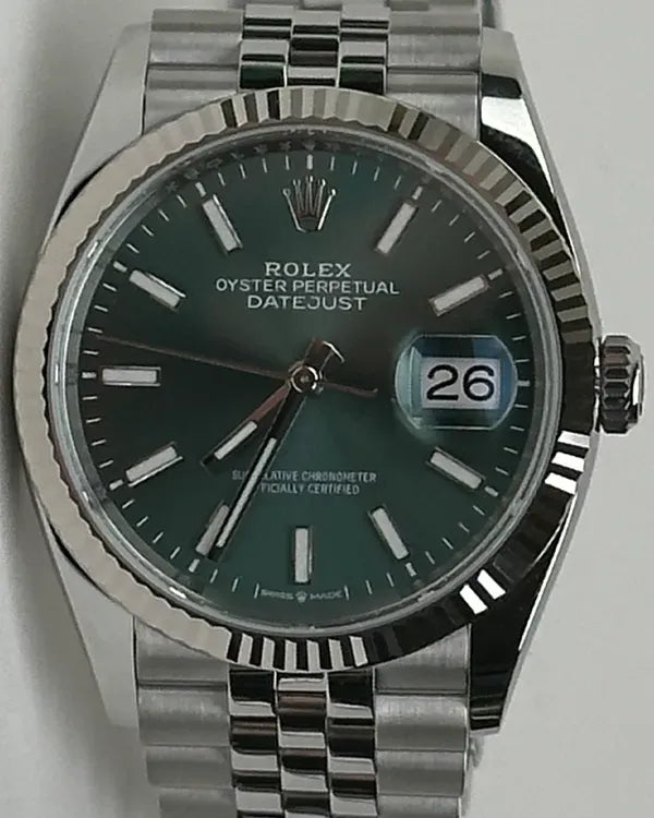 No Reserve - 2025 Rolex Datejust 36MM Green Dial Jubilee Bracelet (126234)