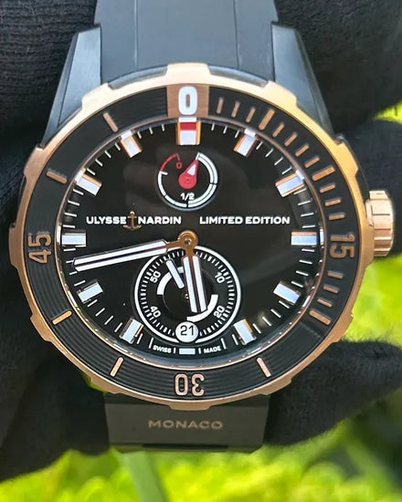 2019 Ulysse Nardin Diver "Monaco Yacht Show" L. E. 44MM Black Dial Rubber Strap (1185-170/BLACK-MON)