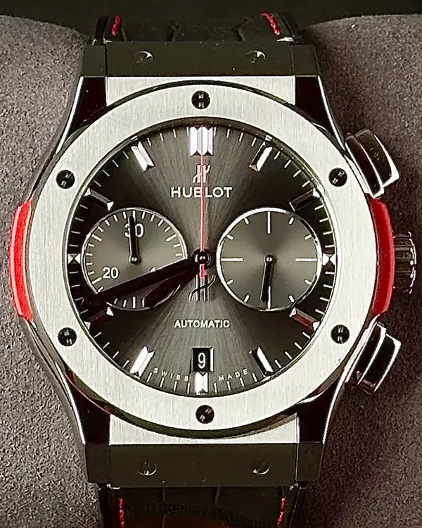 Hublot Classic Fusion Racing 45MM Grey Dial Leather Strap (521.NX.7070.LR.PLP15)