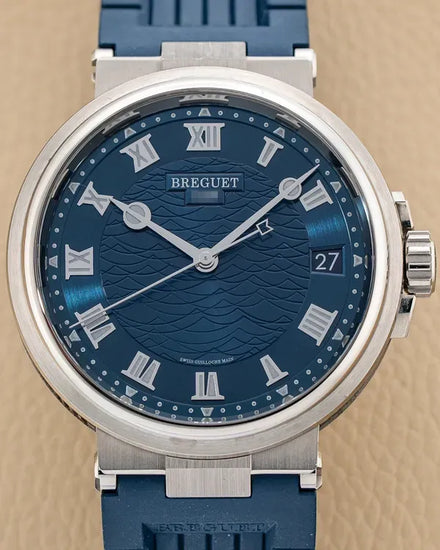 2024 Breguet Marine 40MM Blue Dial Rubber Strap (5517BB/Y2/5ZU)