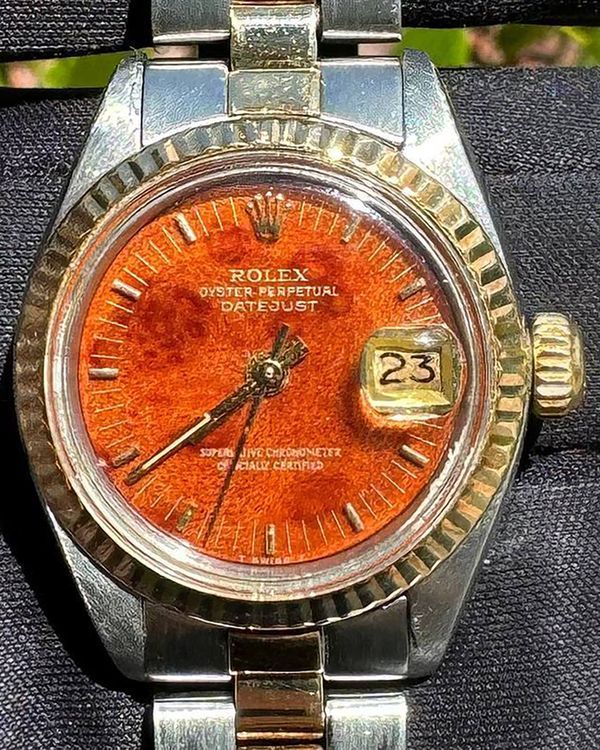 Rare Rolex Lady-Datejust 26MM Wood Dial Two-Tone Oyster Bracelet (6917)
