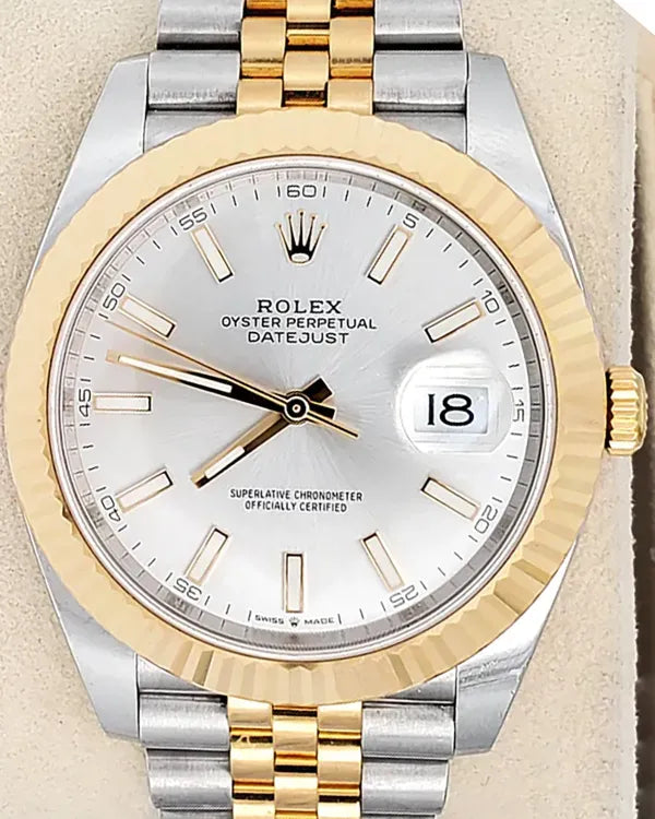 Rolex Datejust 41MM Silver Dial Two-Tone Jubilee Bracelet (126333)