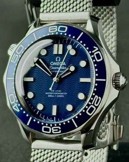 2023 Omega Seamaster Diver 300M "James Bond 60th Anniversary" 42MM Blue Dial Steel Bracelet (210.30.42.20.03.002)
