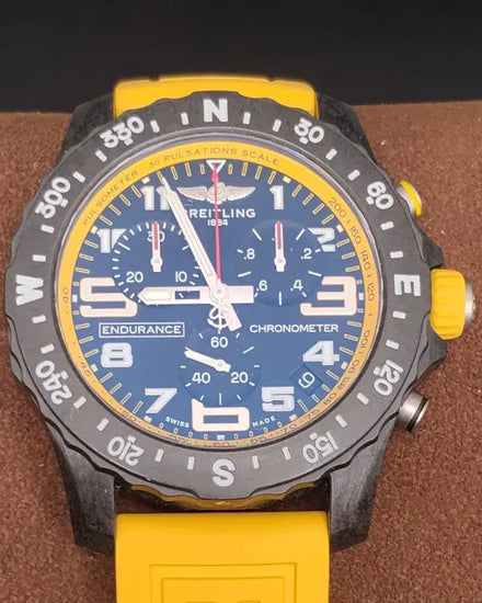 2020 Breitling Endurance Pro 44MM Quartz Black Dial Rubber Strap (X82310A41B1S1)