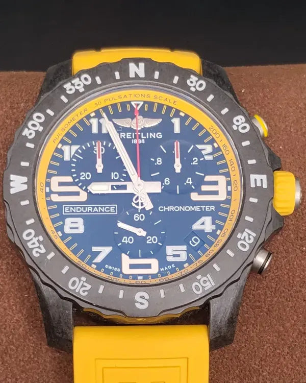 2020 Breitling Endurance Pro 44MM Quartz Black Dial Rubber Strap (X82310A41B1S1)