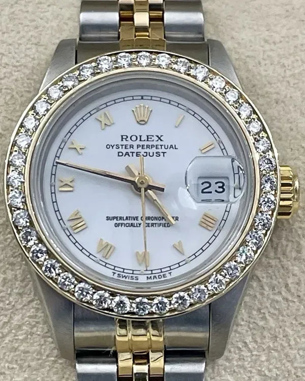 1989 Rolex Lady-Datejust 26MM White Dial Two-Tone Jubilee Bracelet (69173)