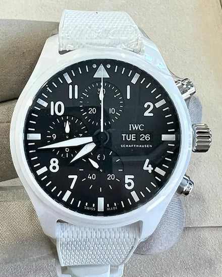 2025 IWC Schaffhausen Pilot Top Gun “Lake Tahoe” Edition 44.5MM Black Dial Rubber Strap (IW389105)