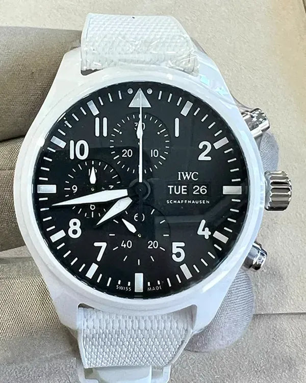 2025 IWC Schaffhausen Pilot Top Gun “Lake Tahoe” Edition 44.5MM Black Dial Rubber Strap (IW389105)