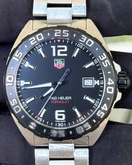 Tag Heuer Formula 1 41MM Quartz Black Dial Steel Bracelet (WAZ1110.BA0875)