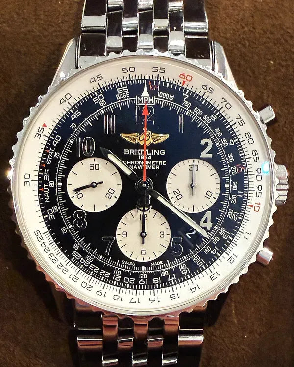 Breitling Navitimer 01 43MM Black Dial Steel Bracelet (AB012012/BB02)