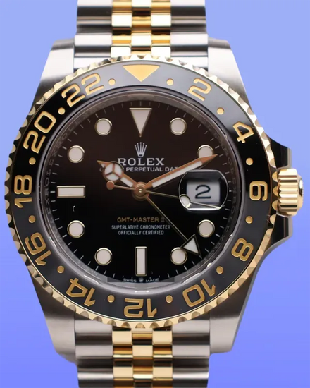 2025 Rolex GMT-Master II "Bumblebee" 40MM Black Dial Two-Tone Jubilee Bracelet (126713GRNR)